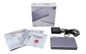 新品同様 極美品 動作品 ニンテンドー DS lite グロスシルバー 本体 タッチペン ACアダプター 取扱説明書 箱付き ゲーム機 レトロゲーム