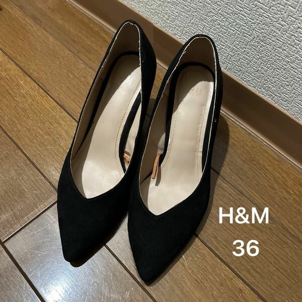 H&M 36 パンプス ピンヒール スウェード ヒール 23.0 23.5 24.0 Mサイズ