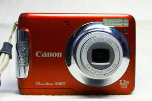 【実用品】　Canon Power Shot A480　パワーショット　10メガCCDセンサー機　乾電池式コンパクトデジカメ　