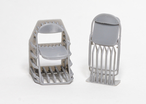 1/24 folding chair (2 piece set ) 3D printer output parts geo llama miniature 