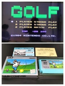 ゴルフ golf【動作確認済み】ファミコン FC 左3段 箱付き【同梱可能】ケース ソフト 希少 レア カセット ゲーム 昭和レトロ