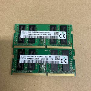 K125 SK hynix ノートPCメモリ 16GB 2Rx8 PC4-2400T 2枚