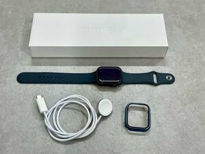 FS1756 Apple Watch Series9 45㎜ ミッドナイト MRMD3J/A A2984 GPS+Cellularモデル バッテリー100％ 箱有 現状品