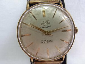 スイス製エニカ手巻き時計旧型1960年代正確な年代は解りませんが：欠点風防：2時の方向ひび割れ有り：文字盤11時~13時の方向に汚れ有