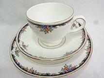 ウェッジウッドWEDGWOOD：Bone China MADE ID IN GRAND：ケ－キ皿&3枚コヒ－カップ：サイズ口径83mm：新品では御座いませ傷あたり無し_画像8