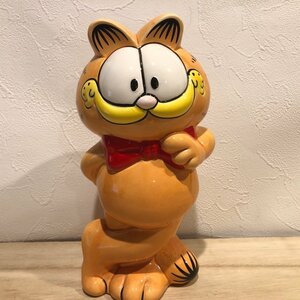 Ａ　ガーフィールド　貯金箱　陶器　Garfield　昭和レトロ　置物　猫　ネコ　インテリア　オブジェ garfield Piggy bank （管理番号001）