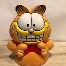 Ｂ　ガーフィールド　貯金箱　陶器　Garfield　昭和レトロ　置物　猫　ネコ　インテリア　オブジェ garfield Piggy bank （管理番号001）_画像1