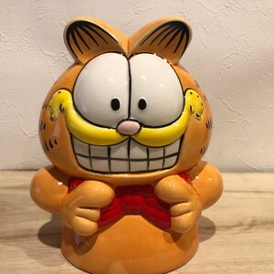Ｂ　ガーフィールド　貯金箱　陶器　Garfield　昭和レトロ　置物　猫　ネコ　インテリア　オブジェ garfield Piggy bank （管理番号001）