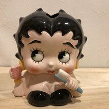 歯ブラシ立て 歯ブラシスタンド ベティちゃん Betty Boop ベティブープ 陶器 フィギュア KFS ベティ アメリカ 雑貨 置物 レトロ 管理001_画像1