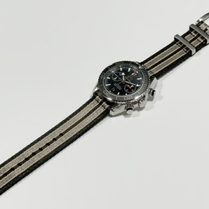 ラグ幅:22mm 高品質 分割 NATO ストラップ 腕時計ベルト ブラック グレー ベージュ ファブリック 二重編み込み DBHの画像3