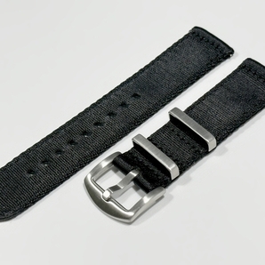 ラグ幅:22mm 高品質 分割 NATO ストラップ 腕時計ベルト ブラック グレー ベージュ ファブリック 二重編み込み DBHの画像8