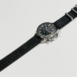 ラグ幅:22mm 高品質 分割 NATO ストラップ 腕時計ベルト ブラック グレー ベージュ ファブリック 二重編み込み DBHの画像6