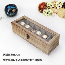 木製時計ケース 高級木製 腕時計収納ボックス 腕時計収納ケース ６本 コレクションケース 収納ケース 収納ボックス ウォッチボック_画像5