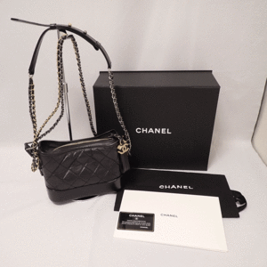 CHANEL シャネル ガブリエルドゥシャネル スモールホーボーバッグ ブラック A91810 ヴィンテージカーフスキン レディース ショルダーバッグ