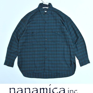 【送料無料】新品 nanamica ナナミカ コットン シルク デッキシャツ XS 定価39600円 SUGF356 Cotton Silk Deck Shirt