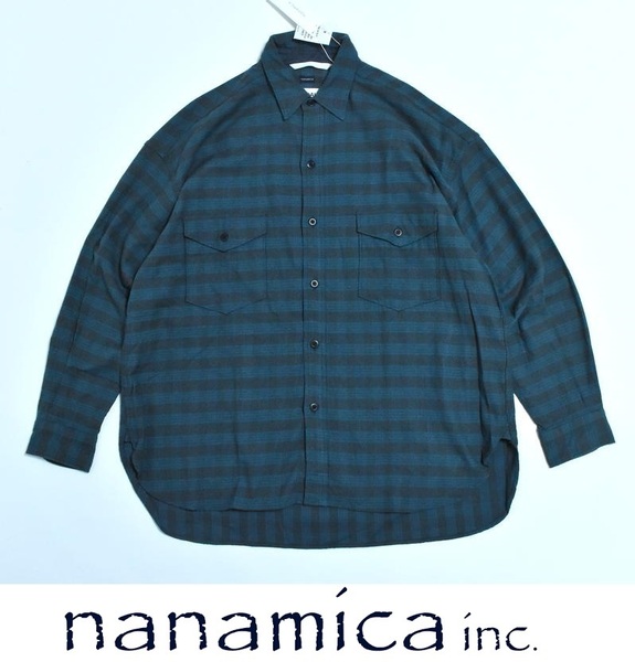 【送料無料】新品 nanamica ナナミカ コットン シルク デッキシャツ XS 定価39600円 SUGF356 Cotton Silk Deck Shirt