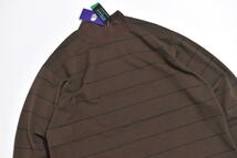 【送料無料】新品 ノースフェイス パープルレーベル フィールド ストライプド モックネック L NT6353N Mocha Field Striped Mockneck_画像3