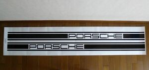 ルマン公式メーカー製 PORSCHE_ロゴ サイドストライプ デカール 黒 左右セット ポルシェ 911 ボクスター ケイマン ドアサイド ステッカー