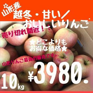 山形産越冬りんご/訳有品10kg¥4480.の品→→500円値引き¥3980.東北から関西まで送料無料(その他地域発送不可)その2