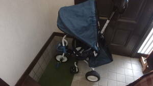 * I tes player Fit 2= sunshade attaching tricycle = removed, folding possibility Denim style blue 