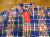 ★MONTURA　モンチュラ〓MQCGJ1X GARDA　PIUMA S/S SHIRTS 半袖チェックシャツ　〓L 新品 ネイビー系 日本製_画像3