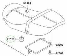 送料無料 カワサキ純正新品 ゼファー400 C5～C7用 シートダンパー ゼファー シート クッション ダンパー ラバー ロック フレーム 280A_画像2