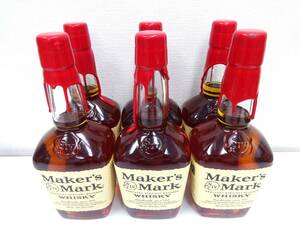 ◆◇【未開栓】 メーカーズマーク レッドトップ 6本 4200ml Maker`s Mark BOURBON WHISKY 700ml 45％◇◆