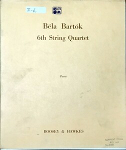  bar to-k струна приятный 4 -слойный . искривление no. 6 номер ( часть . комплект ) импорт музыкальное сопровождение BARTOK String Quartet No.6 иностранная книга 