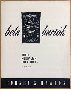 バルトーク 3つのハンガリー民謡 (ピアノ・ソロ) 輸入楽譜 Bartok Three Hungarian Folk-Tunes Piano solo 洋書