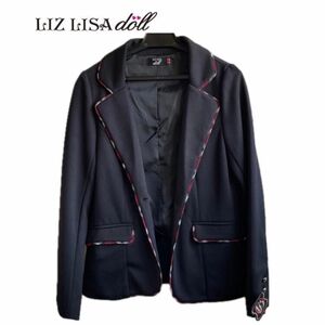 ブレザー ジャケット ブラック テーラードジャケット 卒業式 卒園式 LIZLISA DOLL リズリサ レッド ブラック 可愛い