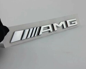 新型メルセデス・ベンツ　AMGトランク　エンブレム シルバー