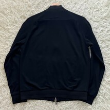 未使用級/Lサイズ●エンポリオ アルマーニ ジャケット ダブルジップ ブルゾン EMPORIO ARMANI EA7 イーグルロゴ 裾袖先切替デザイン 50 黒_画像6