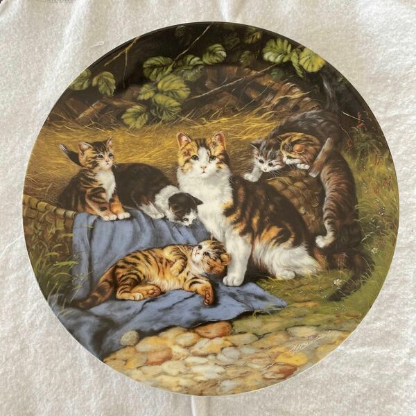 ゼルトマン　猫柄飾り皿　ビンテージ　３