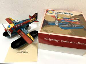 ☆ [длительное хранение] Schylling Collection Series Explorer Water Airplane Tin Mai Toy Piper Arrr