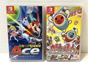 ☆ ニンテンドースイッチ 太鼓の達人 Nintendo Switch ばーじょん! ＋ マリオテニスエース MARIO TENNIS Ace 2本セット 管CRAR