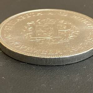 ☆ イギリス 英国 1947-1972 エリザベス2世 EP 銀婚式記念 銀貨 大型 アンティークコイン 外国硬貨 メダル 管ARRRの画像3