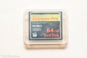 サンディスク エクストリームプロ ＣＦカード64ＧＢ SanDisk Extreme Pro CompactFash 64GB １枚　中古品 No.15　24012410