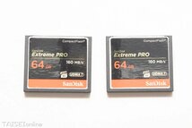 サンディスク エクストリームプロ ＣＦカード64ＧＢ SanDisk Extreme Pro CompactFash 64GB ２枚セット No.22中古品 　24012412_画像2