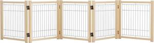  wooden dog for gate pet fence, iron line entering, folding type burr a, for pets furniture fence pet guard ( height 58cm, length 292cm,5.. panel )