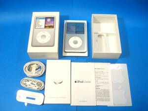 iPod classic 160GB シルバー MC293J/A バッテリー良好 備品付き - 02b24