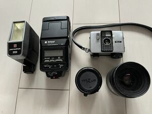 1円スタート カメラ レンズ 一眼レフ ストロボ 5点 まとめ RICOH リコー National ナショナル PE-320S PE-280 AF NIKKOR 28-85mm TELEPLUS