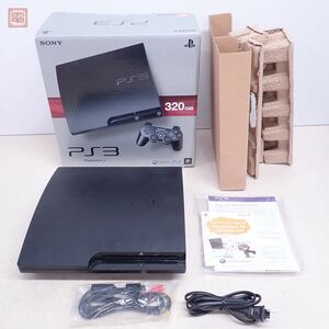 動作品 PS3 プレステ3 本体 CECH-3000B チャコールブラック HDD無し ソニー SONY 箱説付【20