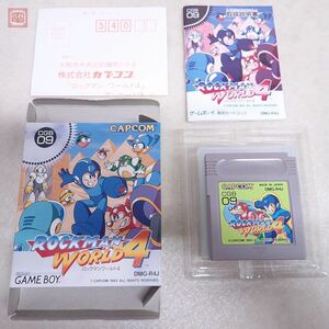 1円〜 動作保証品 美品 GB ゲームボーイ ロックマンワールド4 ROCKMAN WORLD CAPCOM カプコン 箱説ハガキ付【10