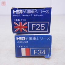 トミカ 日本製 No.F25 ロータス ヨーロッパ スペシャル イギリス車/No.F34 シトロエンSM フランス車 計2台セット外国車シリーズ 青箱【10_画像2