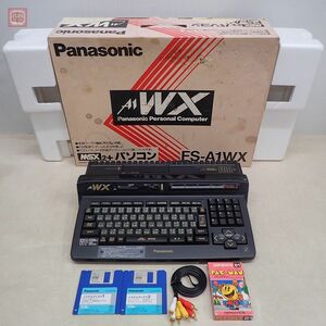 1円〜 修理品 Panasonic MSX2+ FS-A1WX 本体 箱・オマケソフト「パックマン」付【40