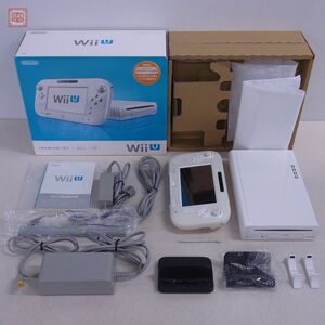 動作品 WiiU 32GB 本体 シロ プレミアム セット PREMIUM SET ニンテンドー 任天堂 Nintendo 箱説付【20