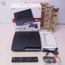 動作品 PS3 プレステ3 本体 CECH-2500A チャコールブラック HDD無し ソニー SONY 箱説付【20_画像1