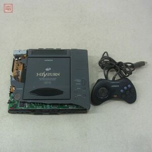 SS HITACHI HISATURN ゲーム＆カーナビ ハイサターン MMP-1000NV 日立 セガ SEGA パッド付 破損あり ジャンク【20