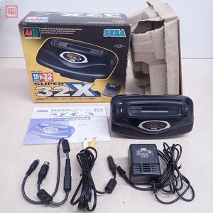 1円〜 動作品 MD メガドライブ 32BIT アップグレードブースター スーパー32X HMA-2400 本体 MEGA DRIVE セガ SEGA 箱説付【20