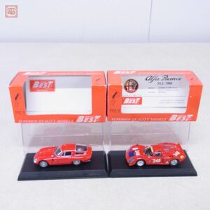 ベストモデル 1/43 アルファロメオ TZ1 レッド/アルファロメオ 33.2 TARGA FLORIO 1969 まとめて2台セット BEST MODEL ALFA ROMEO【10